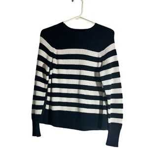 Banana Republic Striped Woven Sweater SZ Small | Blue and White | Long Sleeved